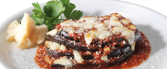 Aubergines Parmigiana Style With Mozzarella